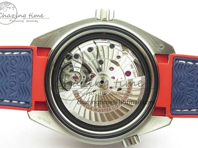 0117 Comfortable Planet Ocean 43.5mm America’s Cup VSF Best Edition White Dial On Blue Gummy Strap A 7900